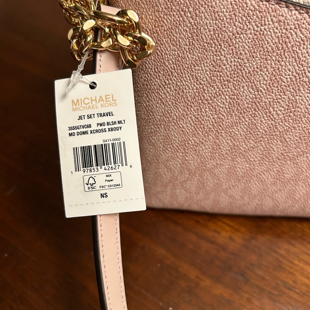 Michael Kors Pink and Gray Crossbody Bag - Picture 8 of 9
